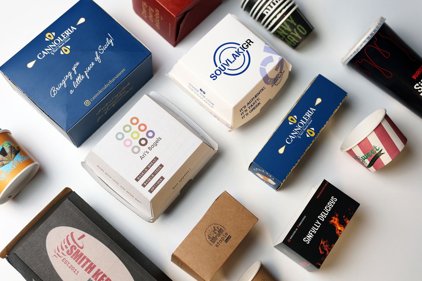 Flat lay product branding photograph