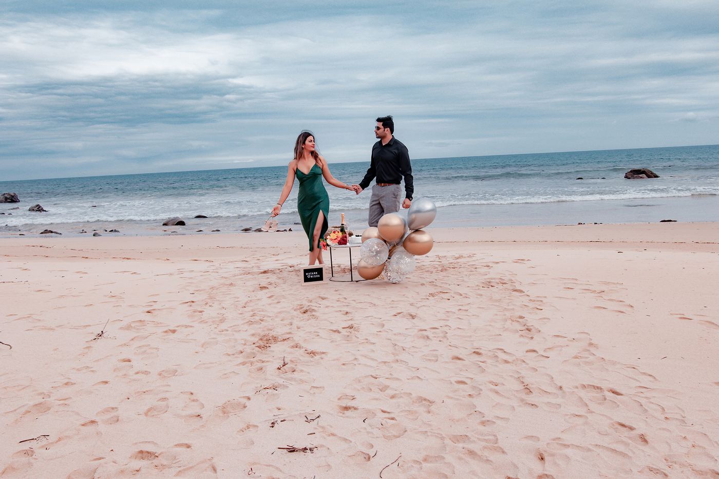 Beachside couple photography session